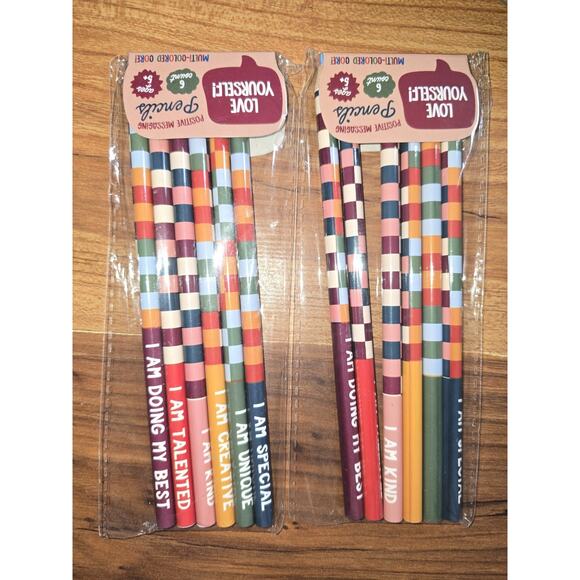 18 Pack Inspirational Pencils Teacher Student Classroom Multi-Colored Cores b4 - Picture 2 of 6